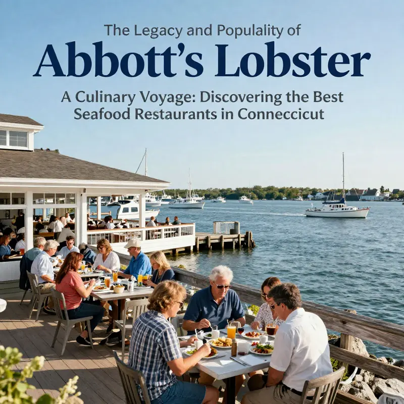 A variety of seafood dishes highlighting Connecticut’s renowned culinary scene.