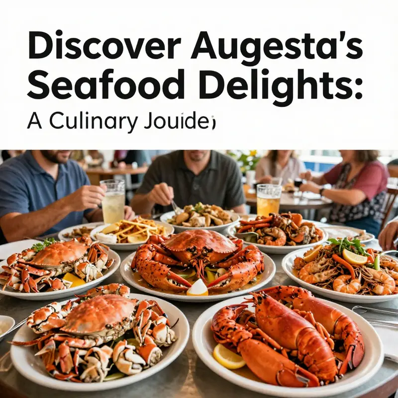 Patrons savoring oysters and Southern delights in a lively Augusta, Maine seafood restaurant.