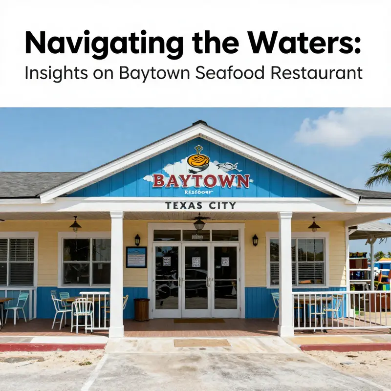 The inviting facade of Baytown Seafood Restaurant, located in Texas City, highlighting its prime waterfront location.