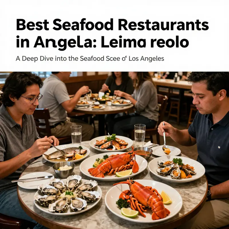 A bustling seafood restaurant in LA, showcasing the diverse dining experience.