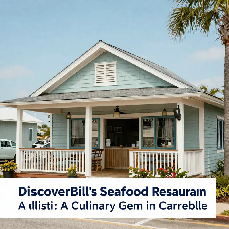 The inviting facade of Bill’s Seafood Restaurant, where fresh seafood meets warm hospitality in Carrabelle.