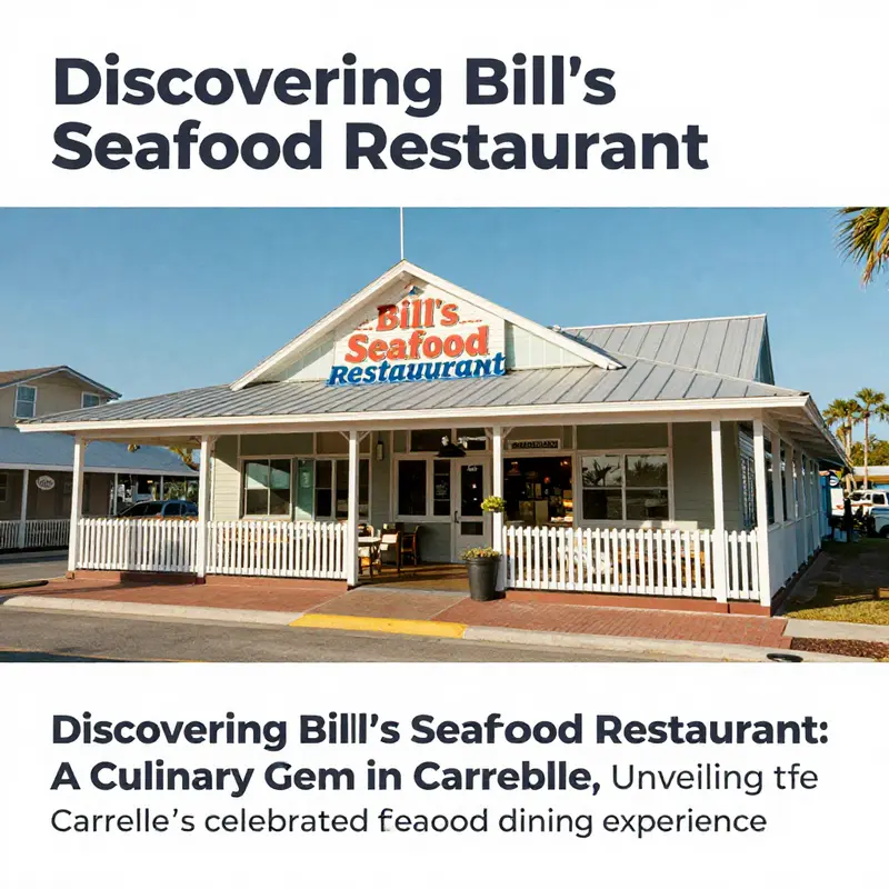 Panoramic view of Bill's Seafood Restaurant, showcasing its location and friendly environment.