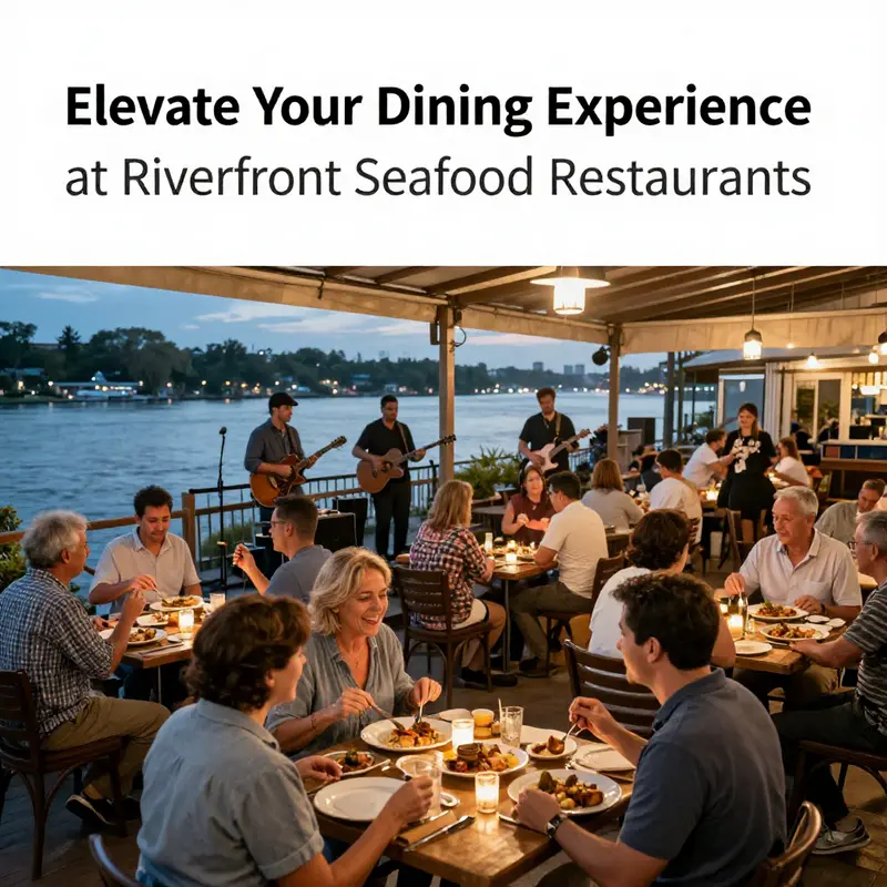 Experience fine dining at Riverfront Seafood Restaurants with stunning views at sunset.