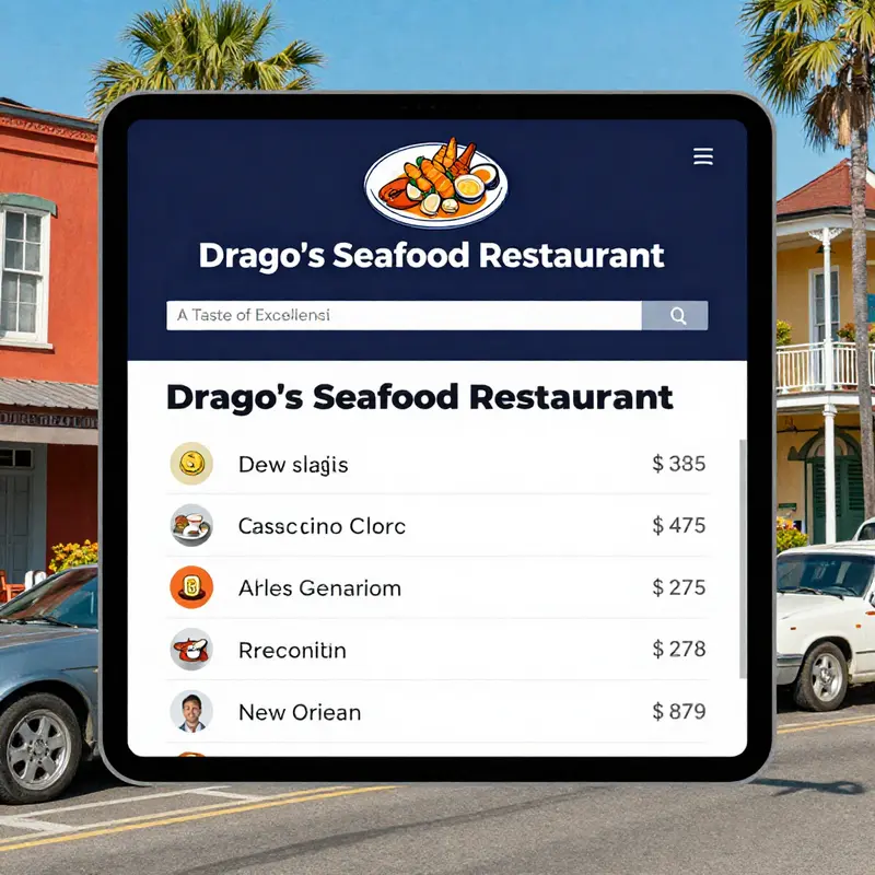 The inviting exterior of Drago’s Seafood Restaurant, reflecting the vibrant culture of New Orleans.