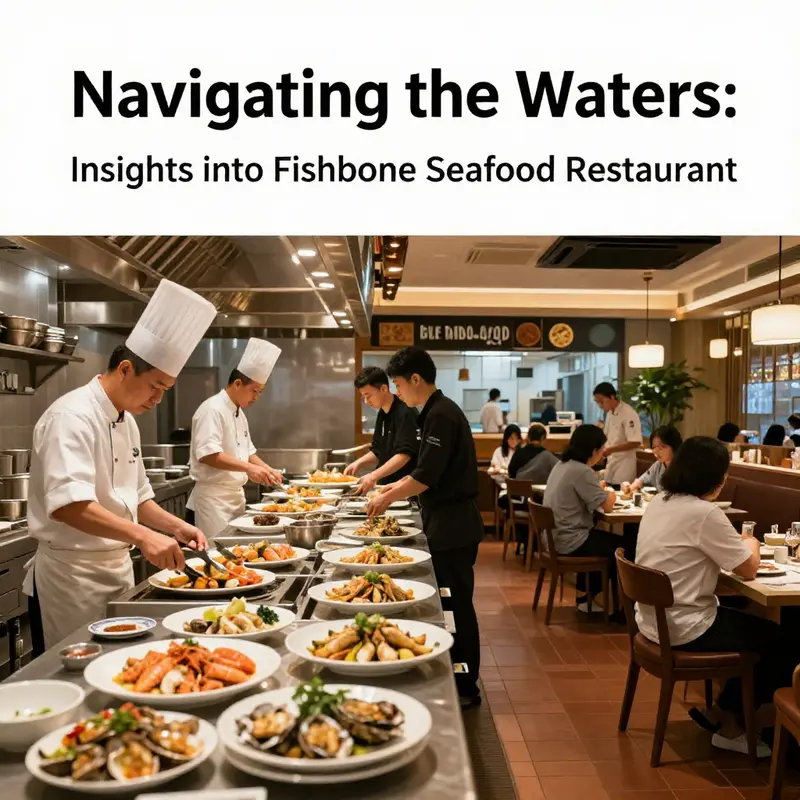 The operational dynamics within Fishbone Seafood Restaurant highlight the meticulous kitchen processes and customer service.