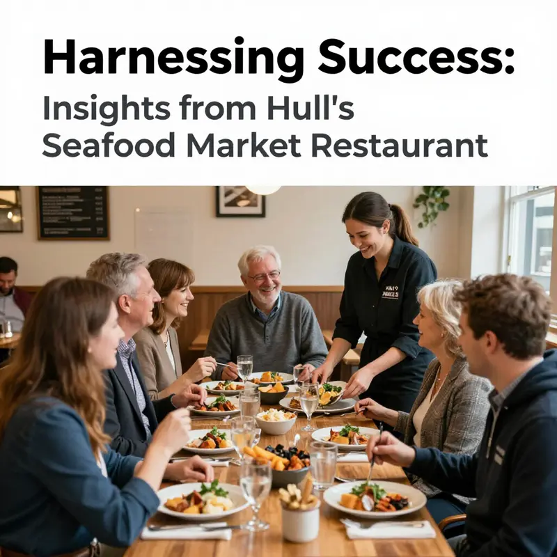 Inside Hull’s Seafood Market Restaurant, demonstrating lively operations and customer engagement.