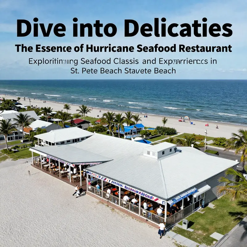 Aerial view of Hurricane Seafood Restaurant showcasing the beach and restaurant ambiance.