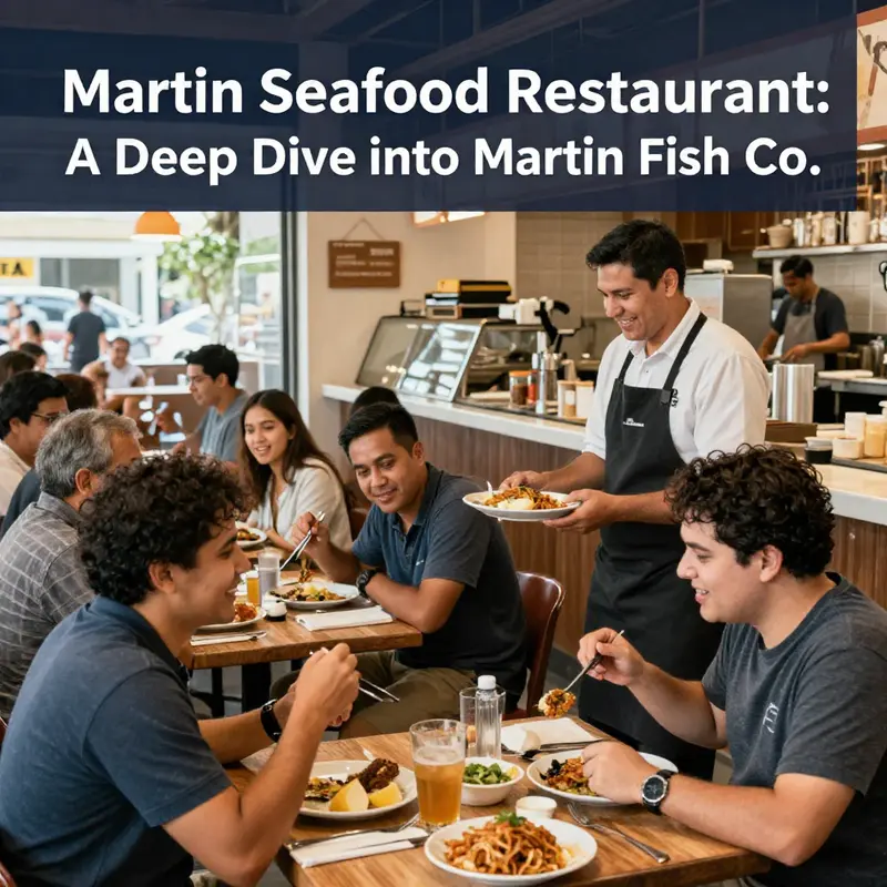 The exterior of Martin Fish Co., welcoming guests with its coastal charm.