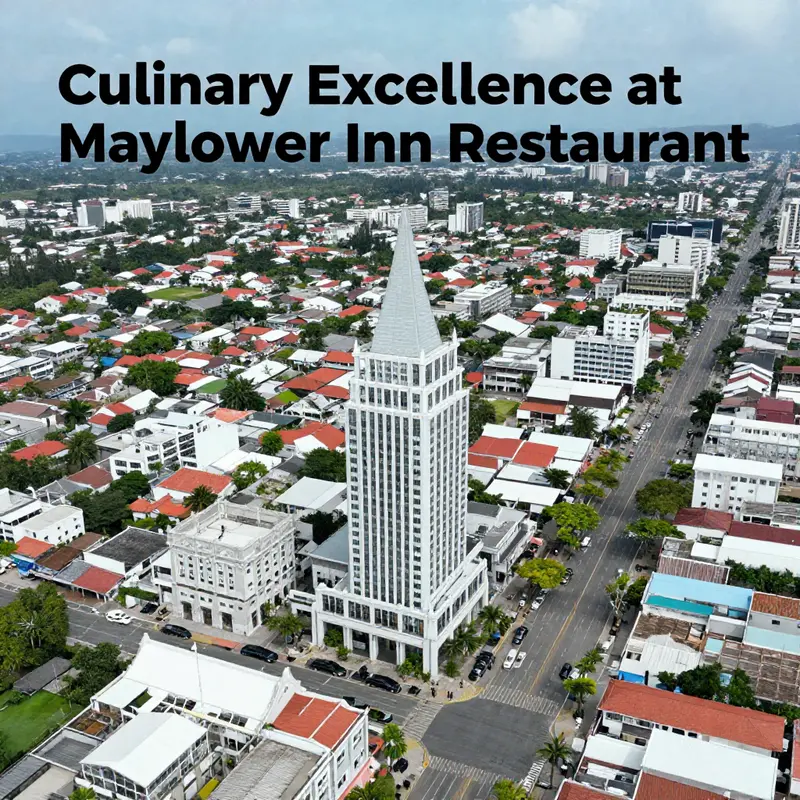 Overview of the amenities offered at Mayflower Inn Restaurant, highlighting the elegant dining space.