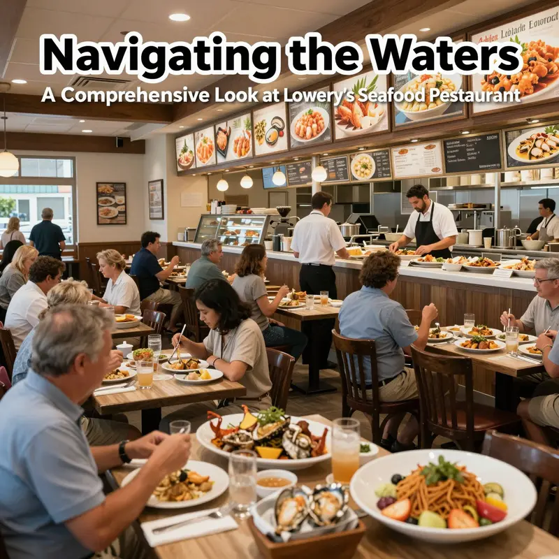 An inviting atmosphere showcasing the interior of Lowery’s Seafood Restaurant during peak dining hours.