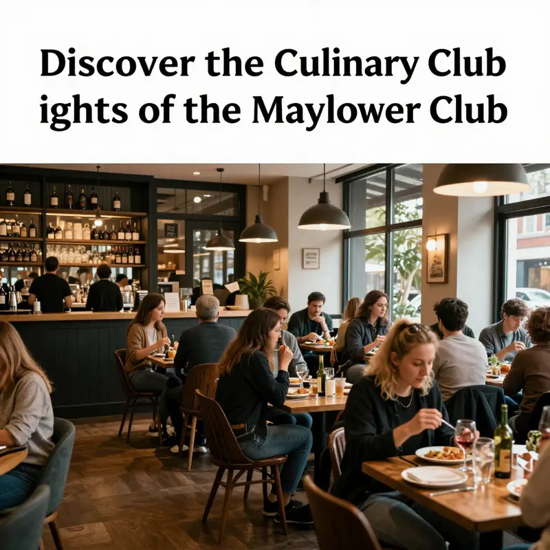 An inviting view of The Mayflower Club, welcoming guests with its elegant facade.