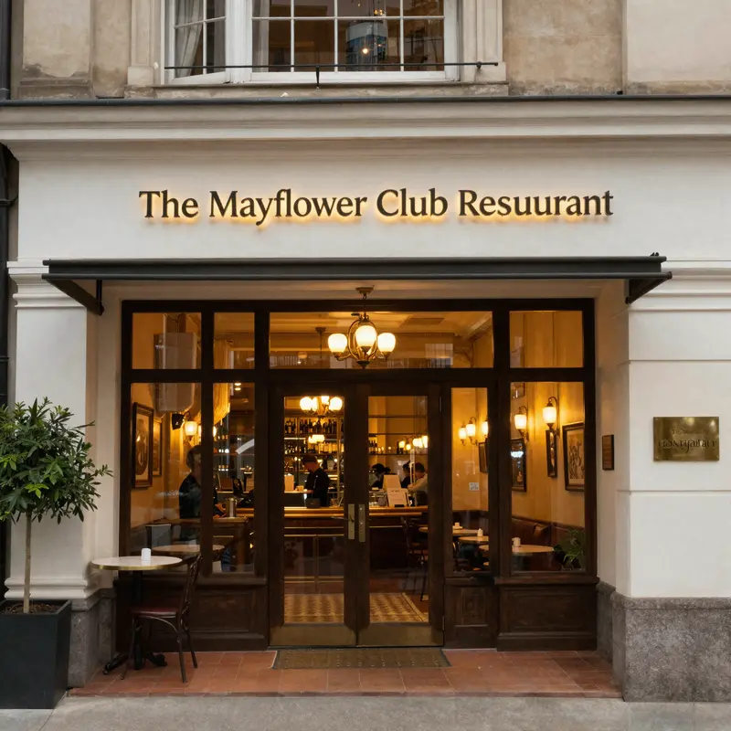 A selection of gourmet dishes from The Mayflower Club Restaurant’s menu, offering a glimpse into their culinary artistry.
