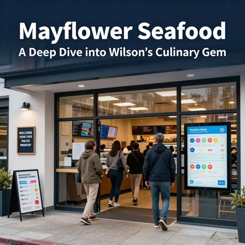 A glimpse into the establishment of Mayflower Seafood, showcasing its original charm.