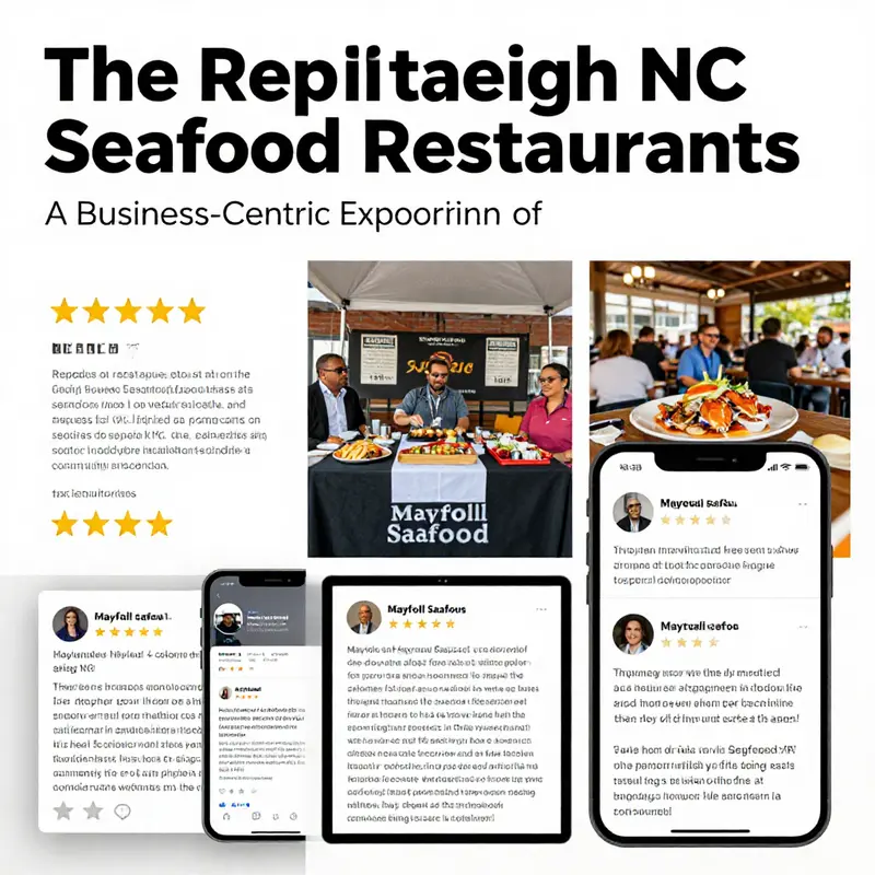 A presentation of Mayflower’s diverse and popular seafood dishes highlighting the restaurant’s menu strengths.