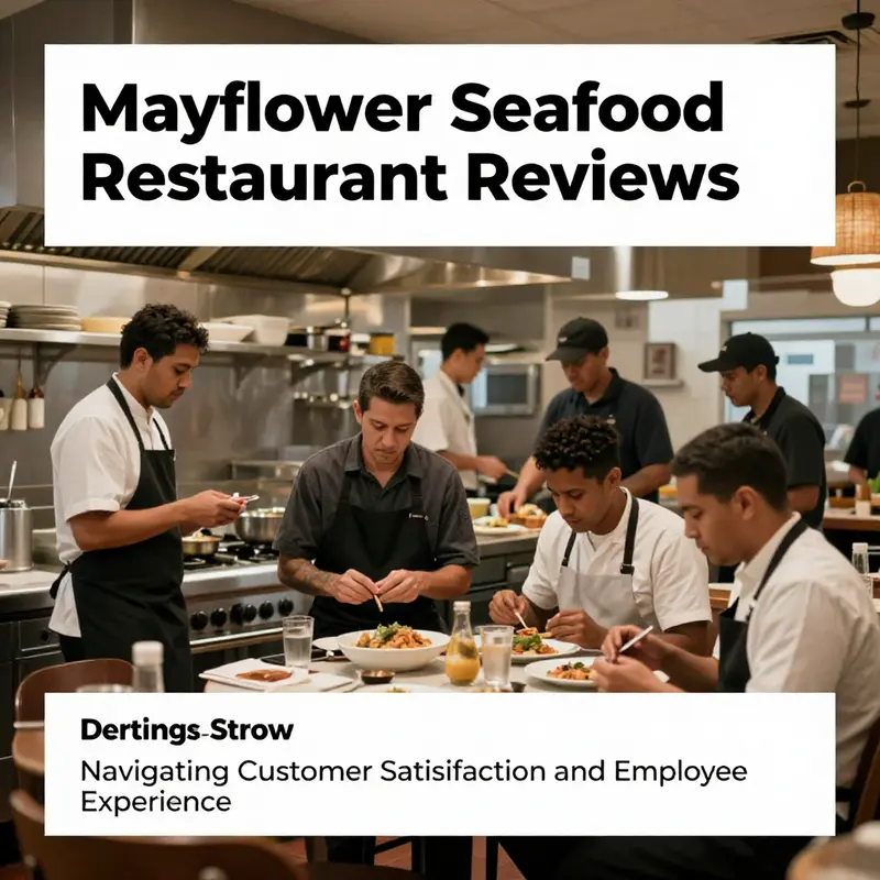 Diverse customer interactions reflecting contrasting opinions on food quality at Mayflower Seafood Restaurant.