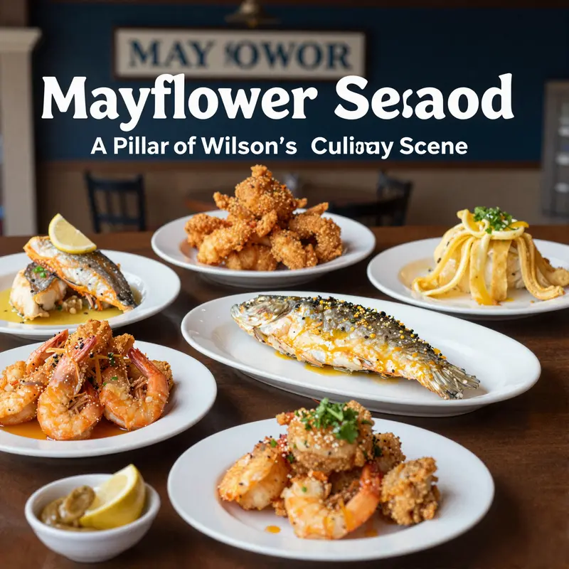 An array of delectable seafood dishes showcasing Mayflower’s diverse menu.