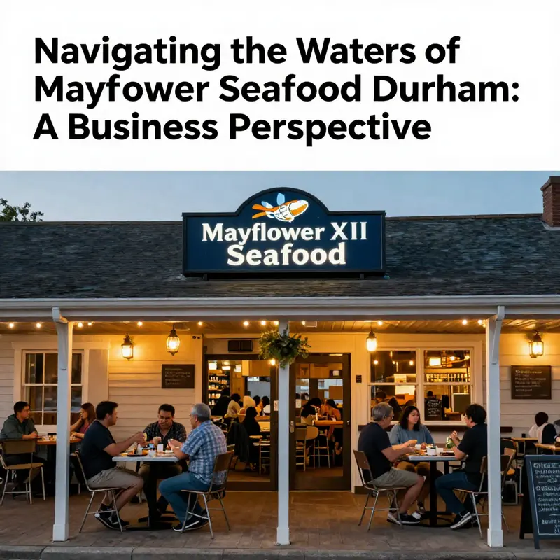Mayflower Seafood Durham’s exterior highlights its inviting atmosphere and focus on seafood cuisine.