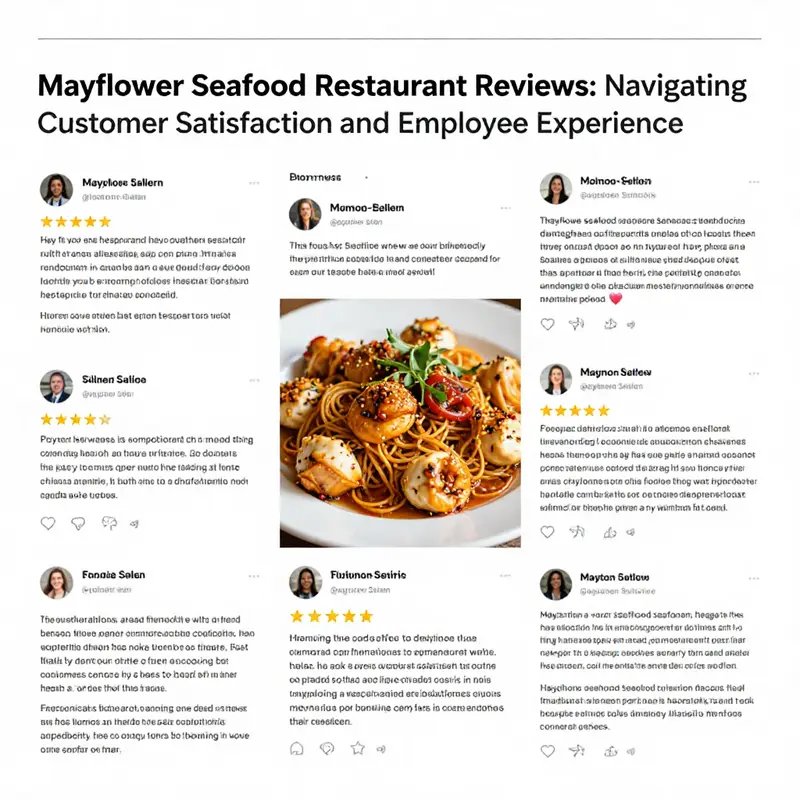 Diverse customer interactions reflecting contrasting opinions on food quality at Mayflower Seafood Restaurant.