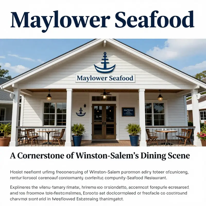 Exterior view of Mayflower Seafood Restaurant, highlighting its inviting entrance and outdoor dining.