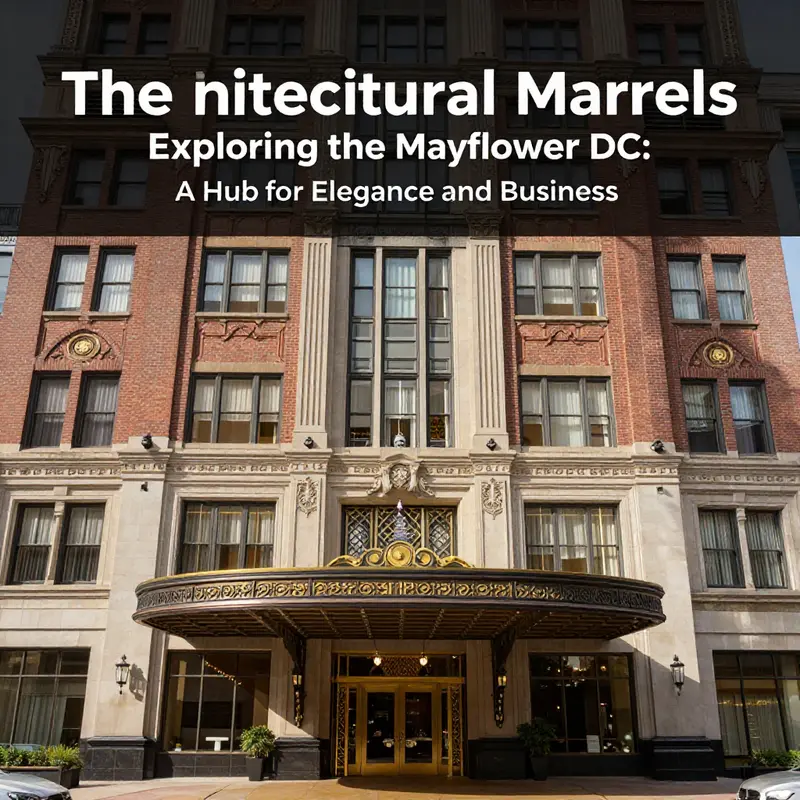 The historic lobby of The Mayflower Hotel, a testament to its rich past and elegance.