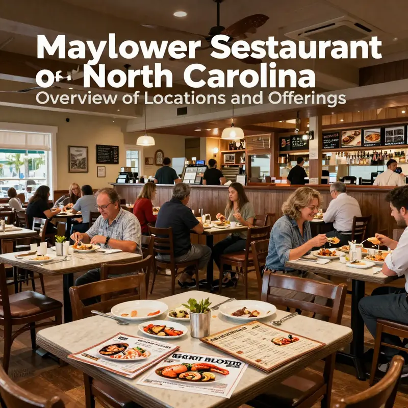 A welcoming view of the Mayflower Seafood dining area in North Carolina, highlighting its inviting atmosphere.