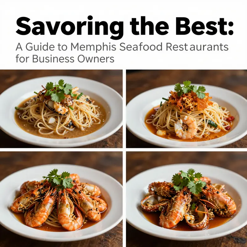 A delightful assortment of seafood dishes representative of Memphis’ finest restaurants.