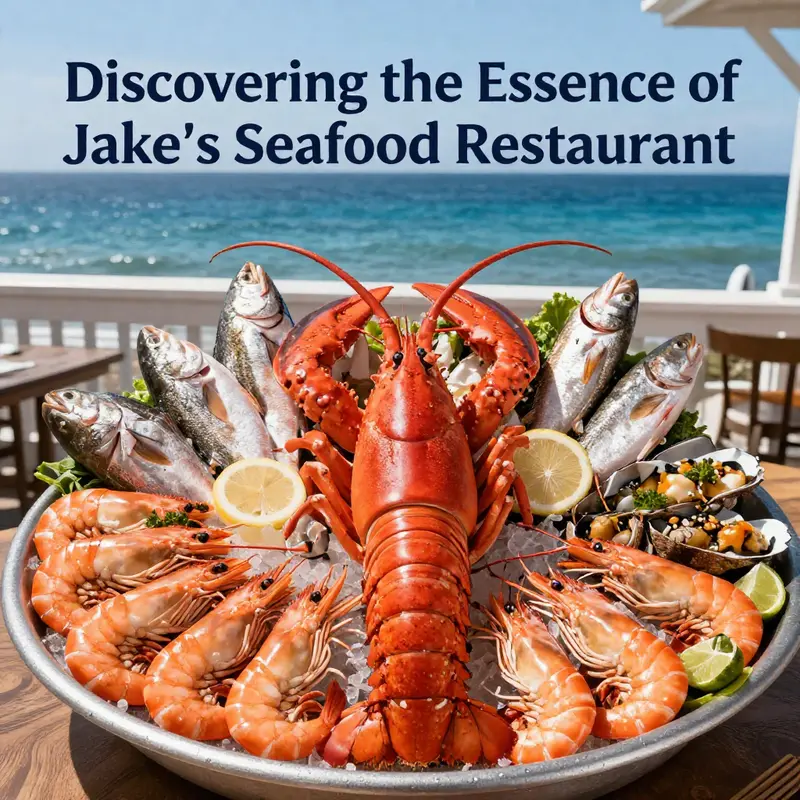 An exquisite seafood platter showcasing Jake’s diverse menu highlights.