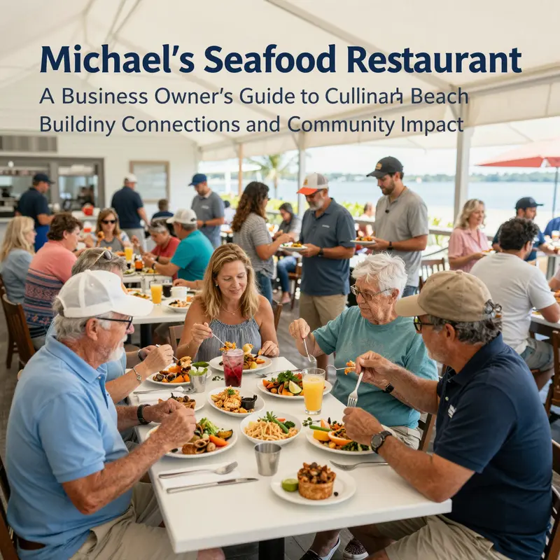 The welcoming exterior of Michael’s Seafood Restaurant at Carolina Beach reflects its dedication to quality and community.