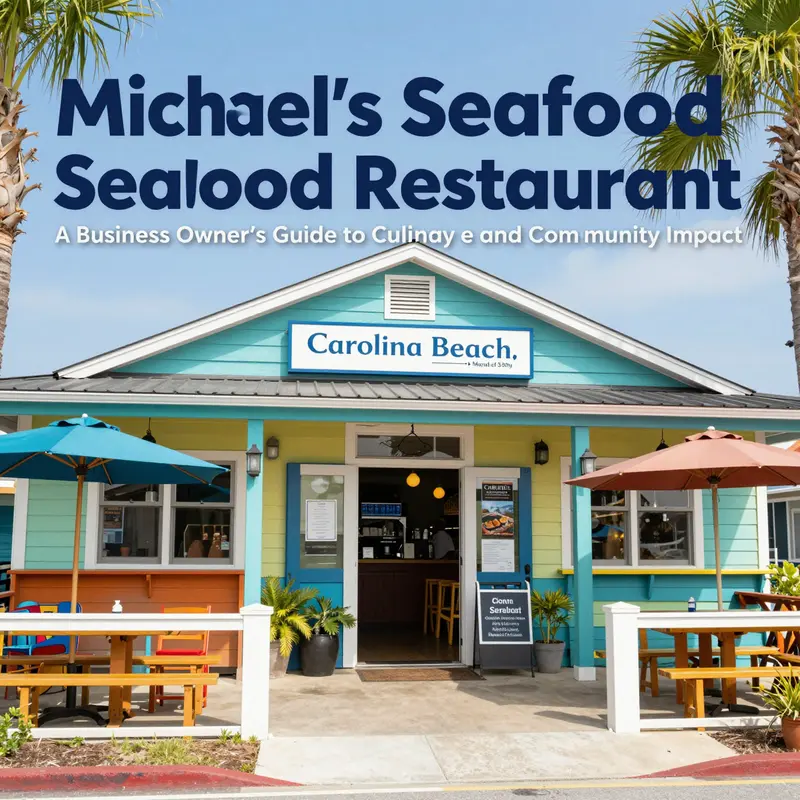 The welcoming exterior of Michael’s Seafood Restaurant at Carolina Beach reflects its dedication to quality and community.