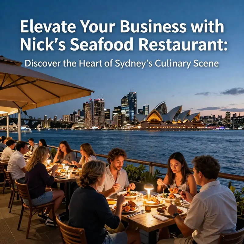The picturesque setting of Nick’s Seafood Restaurant, highlighted by stunning views of Darling Harbour.