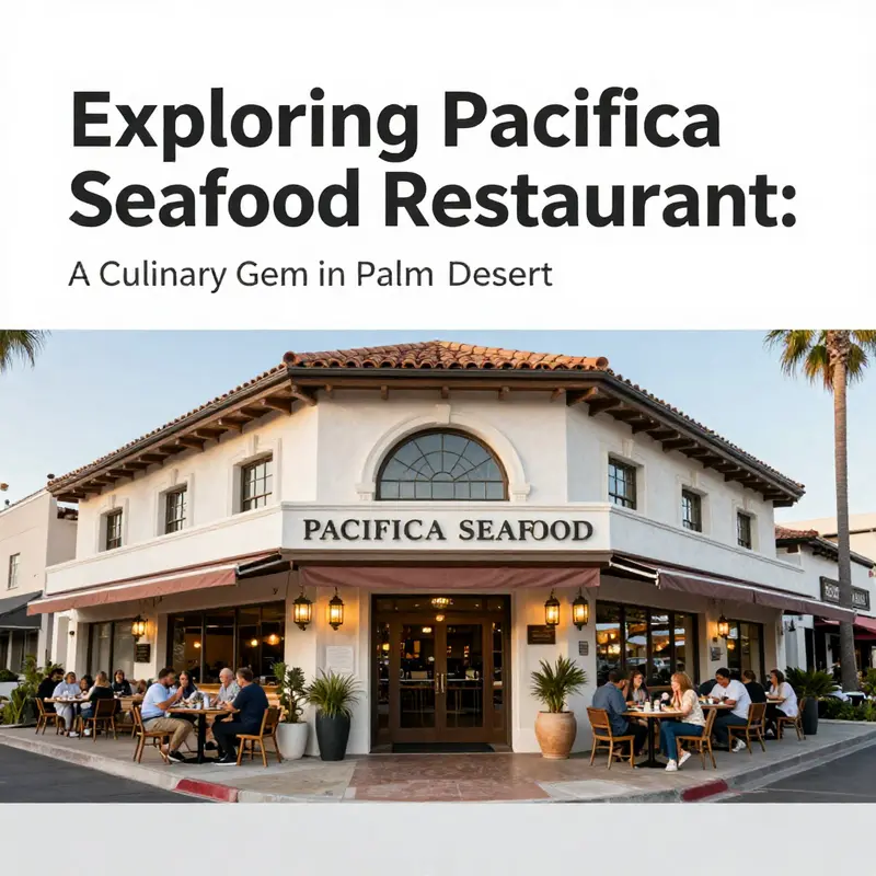 The elegant exterior of Pacifica Seafood Restaurant inviting guests to dine in style.