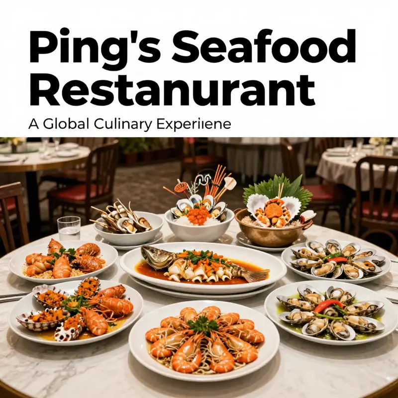 A vibrant seafood platter featuring fresh catches at Ping’s Thai Teochew Seafood Restaurant.