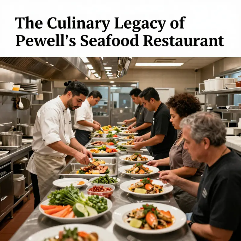 A vibrant selection of seafood dishes representing Powell’s culinary offerings.