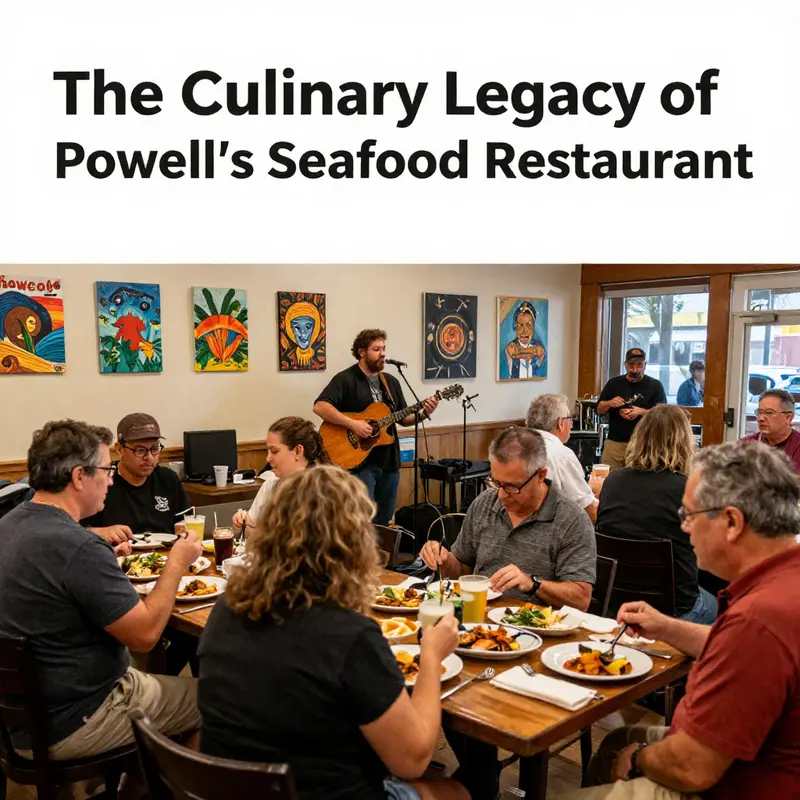 A vibrant selection of seafood dishes representing Powell’s culinary offerings.
