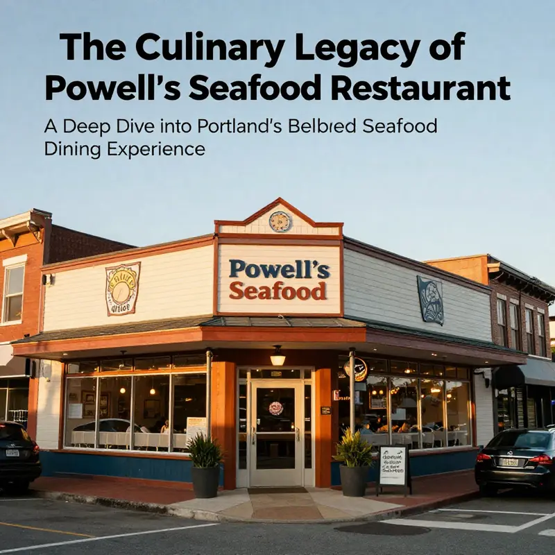 Exterior view of Powell's Seafood Restaurant, showcasing the inviting ambiance and location.