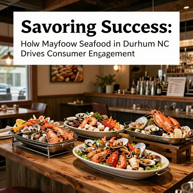 Diners enjoy a selection of seafood at Mayflower, highlighting the popular dishes that drive consumer preferences.
