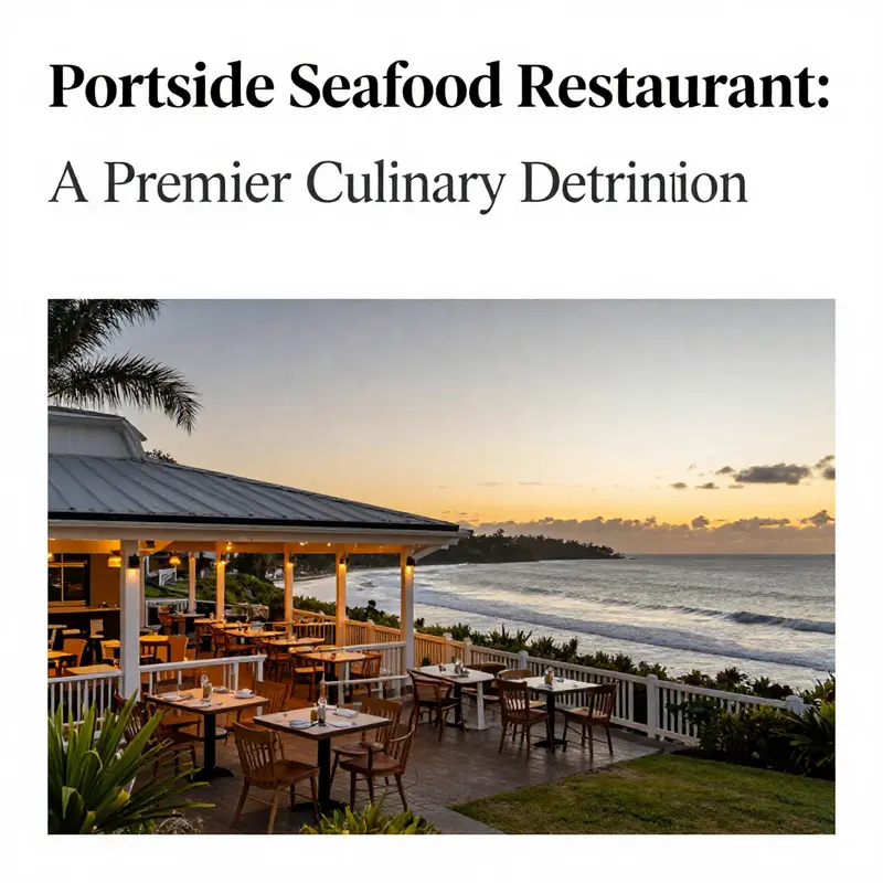 Sunset over the Sunshine Coast with Portside Seafood Restaurant located at the shore.