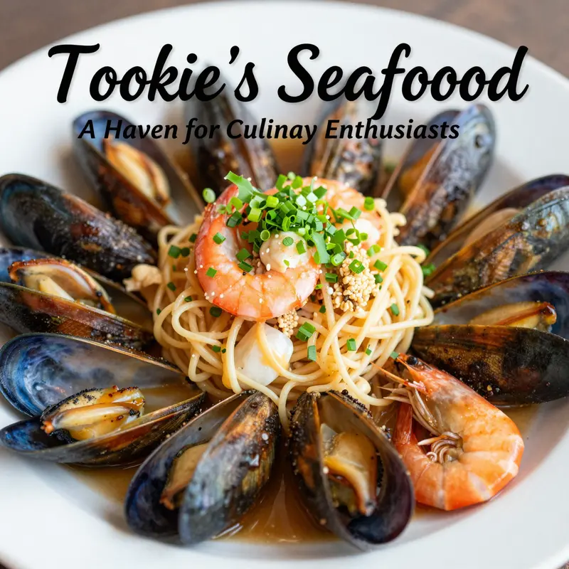 The inviting exterior of Tookie’s Seafood Restaurant beckons seafood lovers with its charming nautical decor.