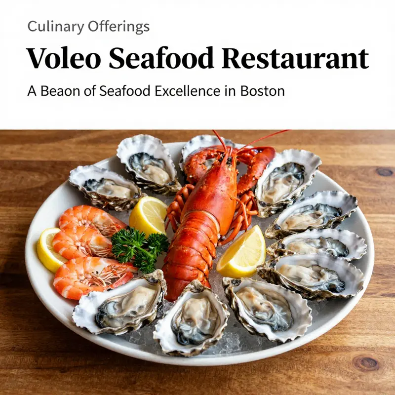 The inviting exterior of Voleo Seafood Restaurant, a prime seafood dining destination in Boston.