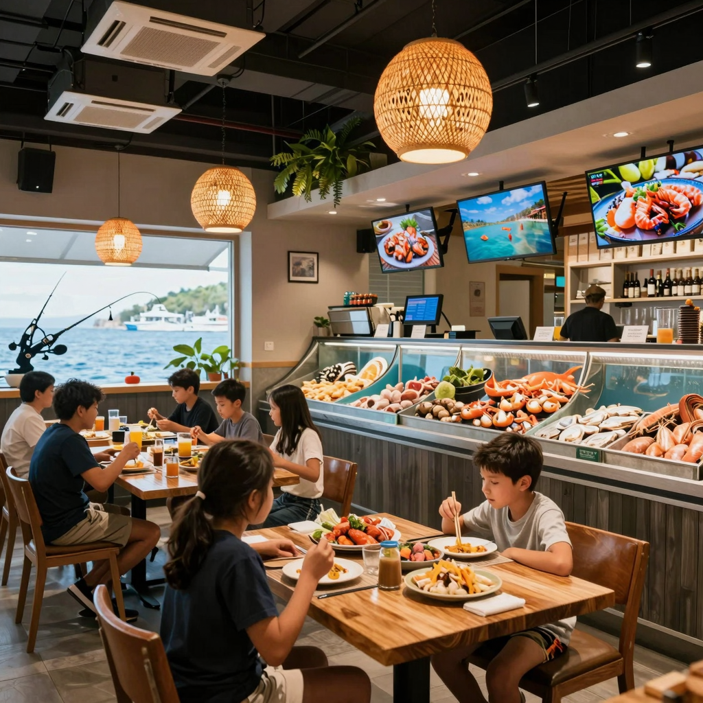 Interior of Legend Seafood Restaurant