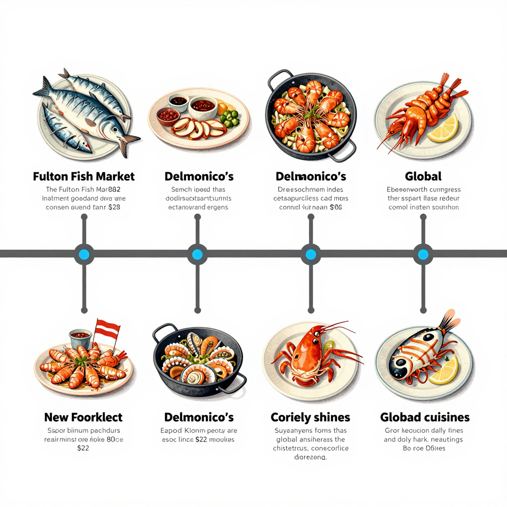 Historical timeline of seafood restaurants in New York