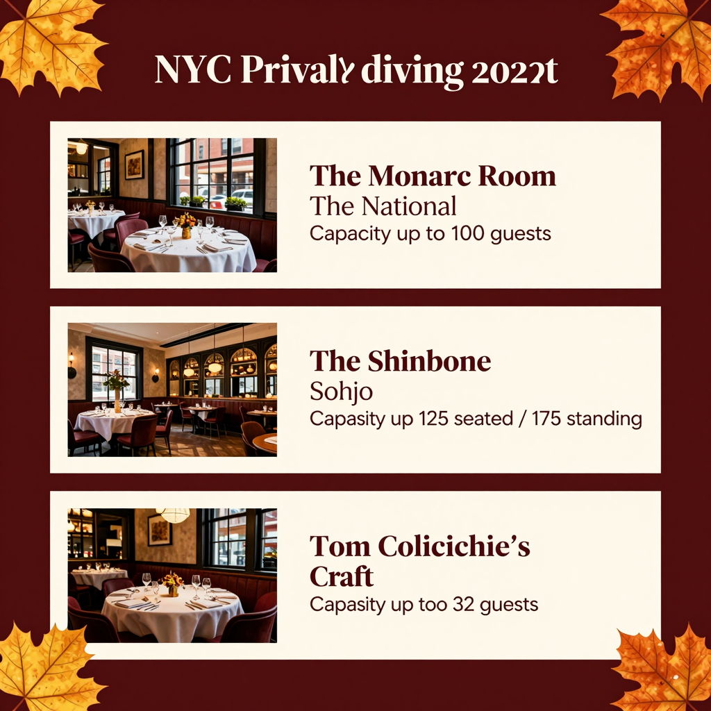 Private Dining Options for Corporate Thanksgiving Events in NYC