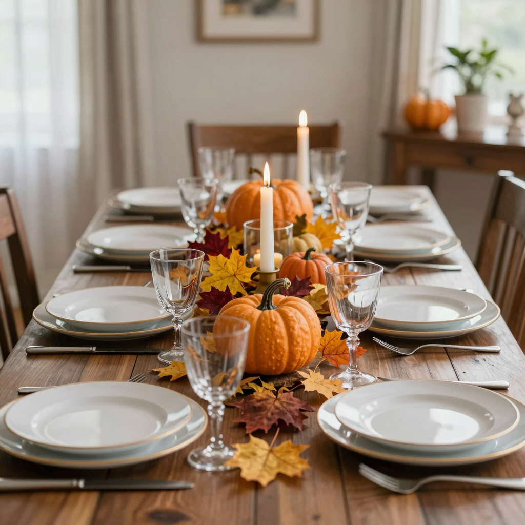 Elegant Thanksgiving Dinner Table