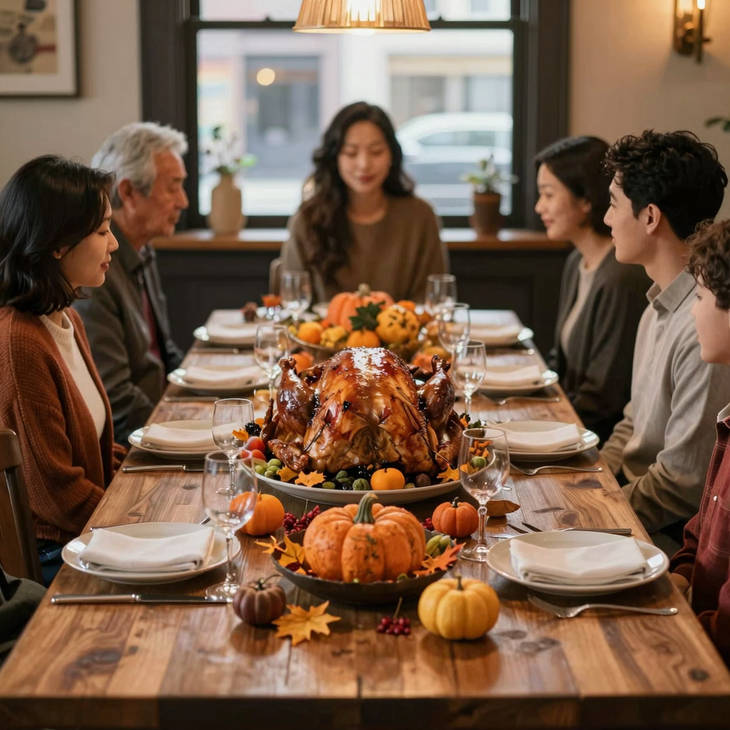 Thanksgiving Lunch Table in NYC
