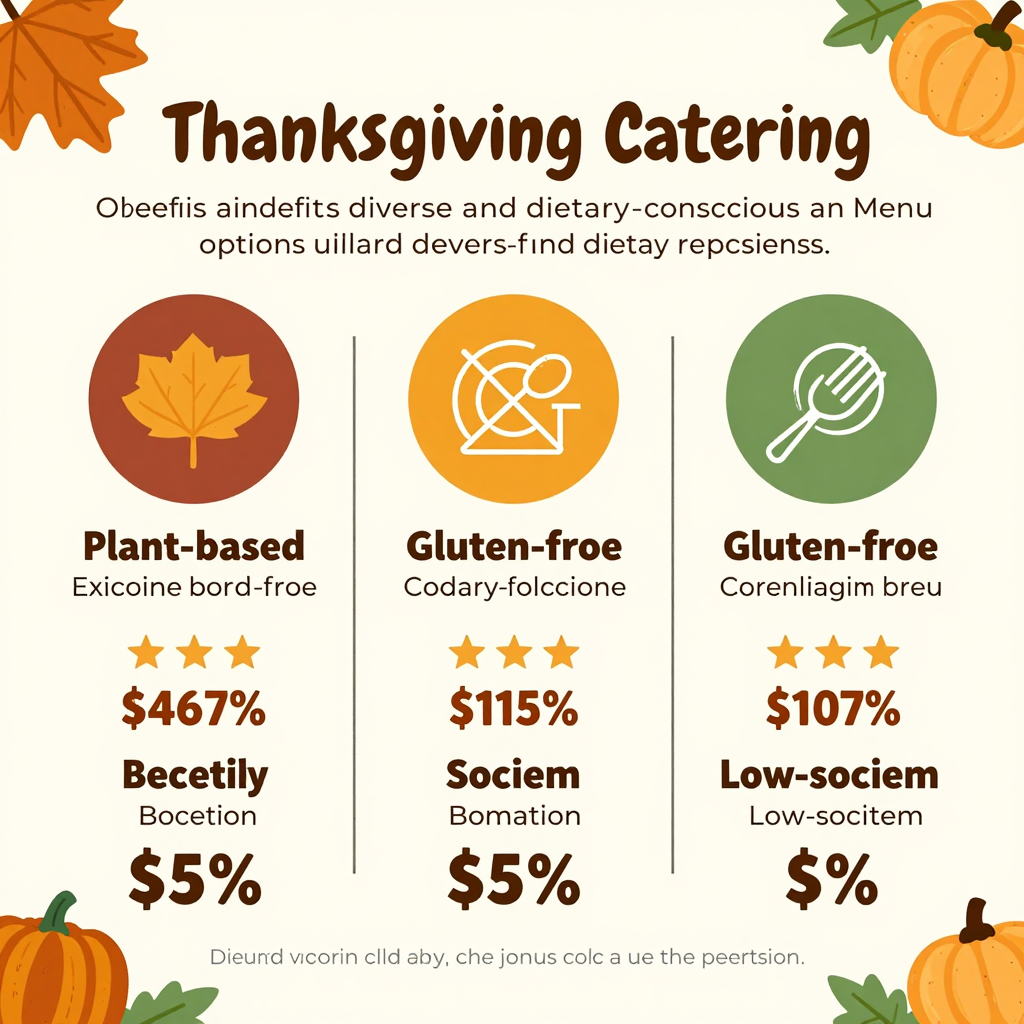 Infographic on dietary options and catering