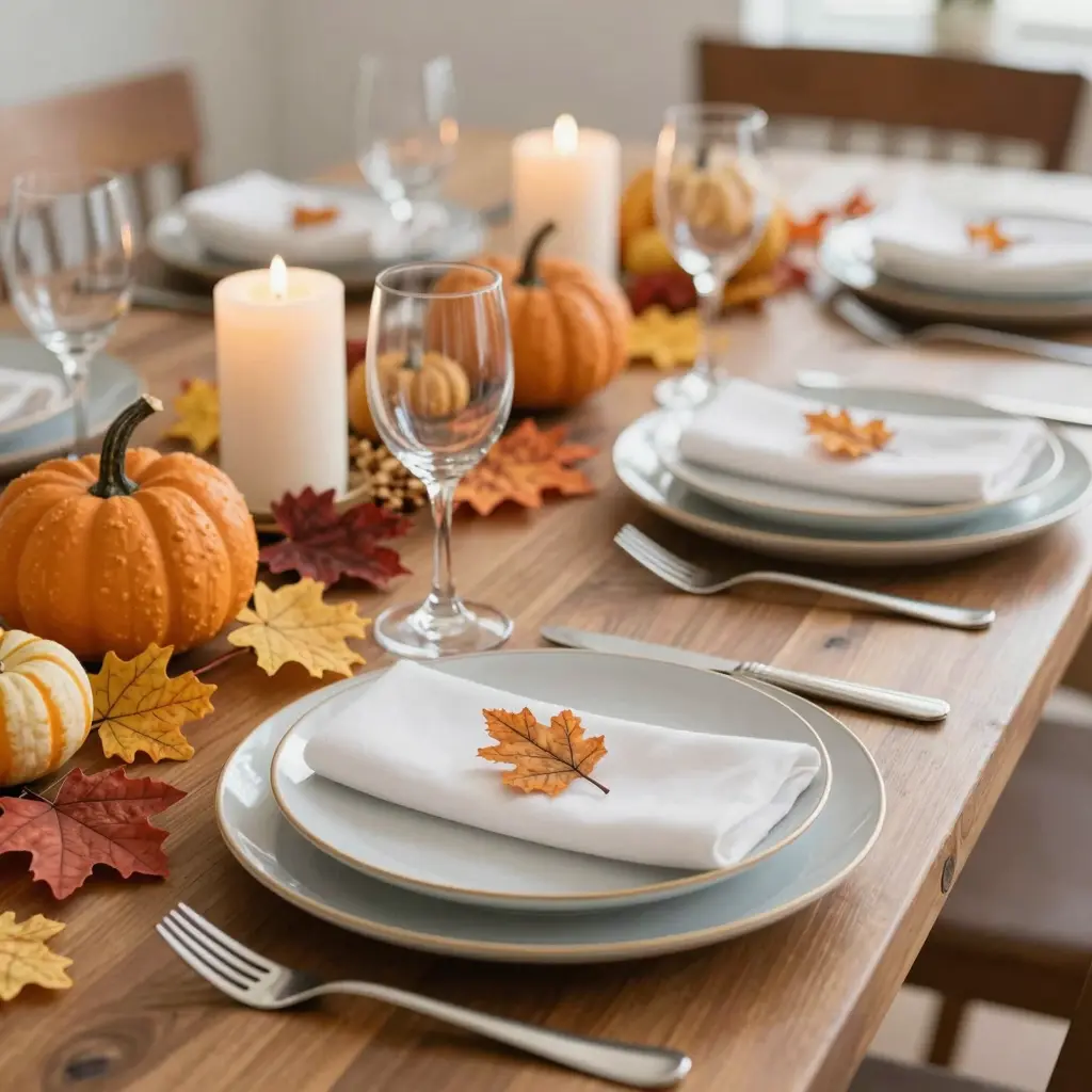 Festive Thanksgiving Dining Table Setup