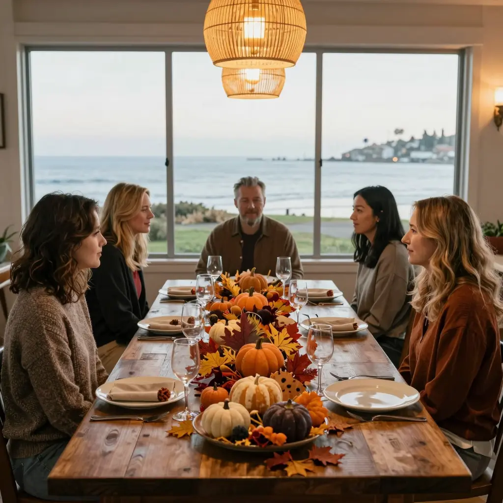 Thanksgiving Dinner Setting at Morro Bay