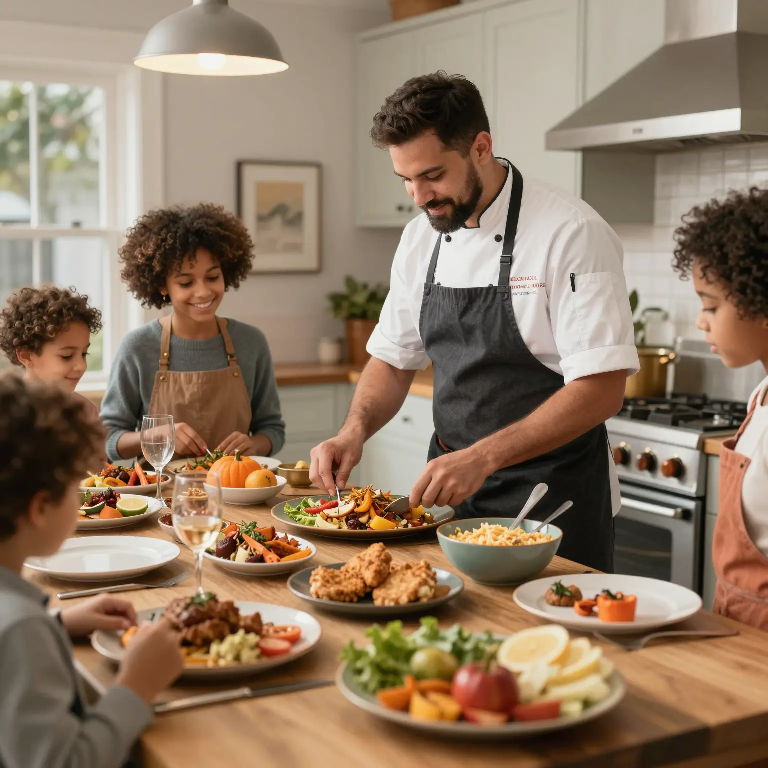 Chef Preparing Thanksgiving Dishes