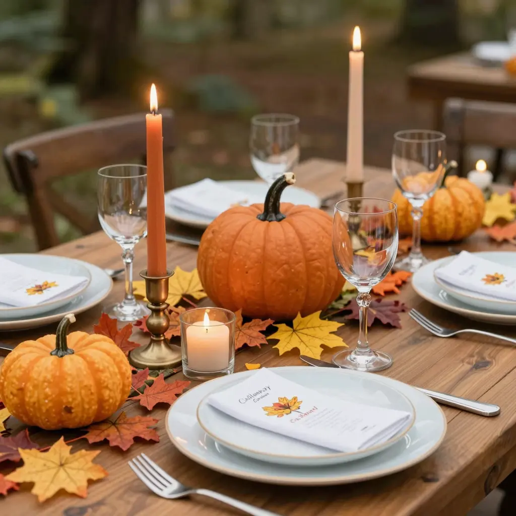 Festive Thanksgiving Table Setting