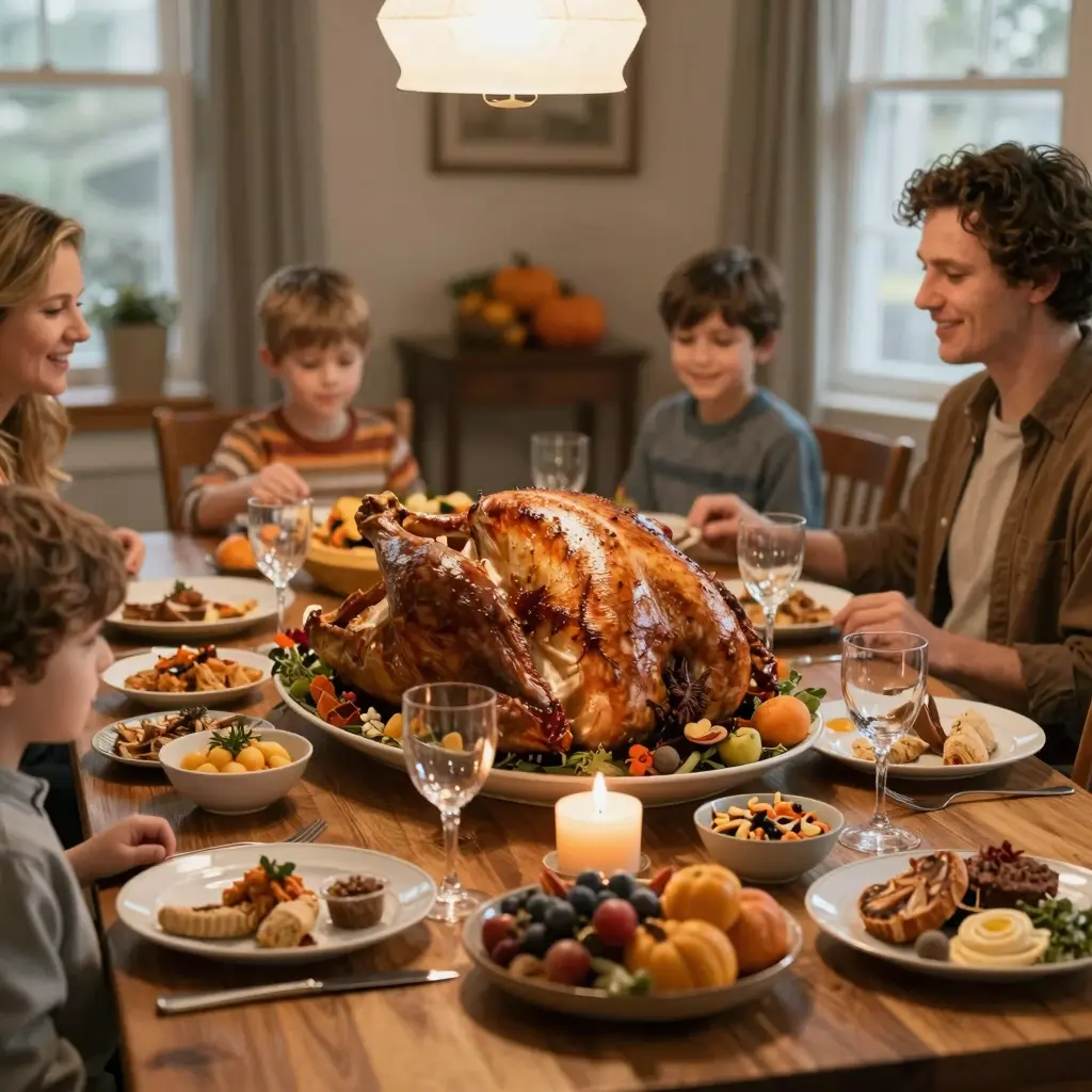 Thanksgiving dining ambiance in Charleston